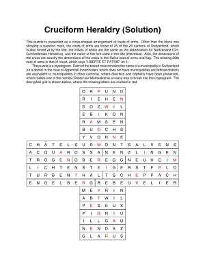 Cruciform Heraldry (Solution)