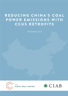 Reducing China's Coal Power Emissions with CCUS