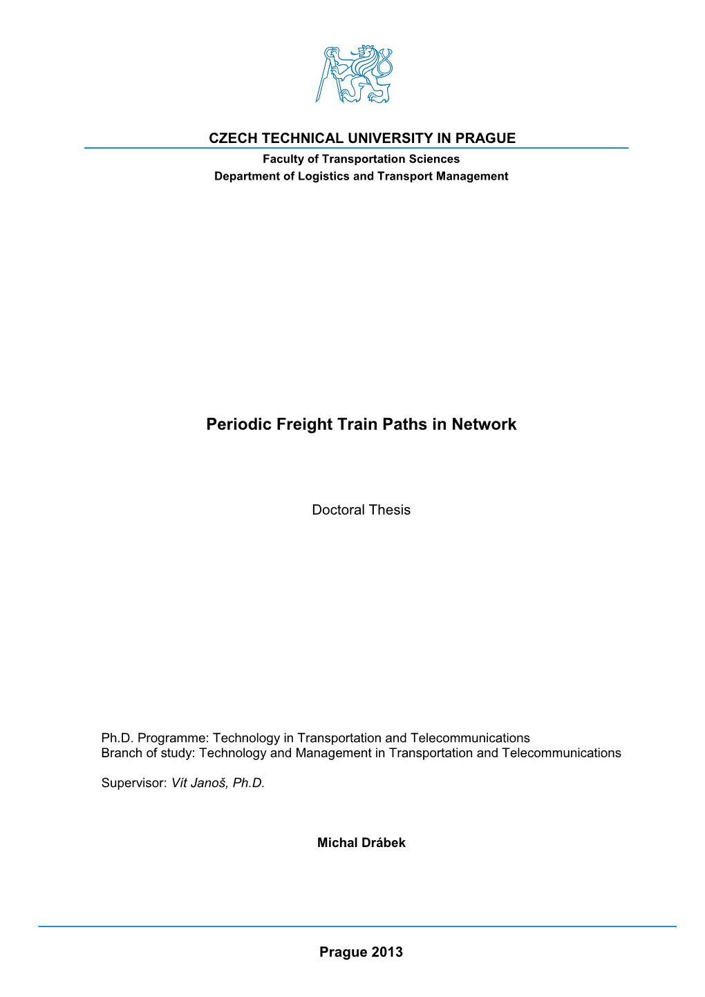 Periodic Freight Train Paths in Network