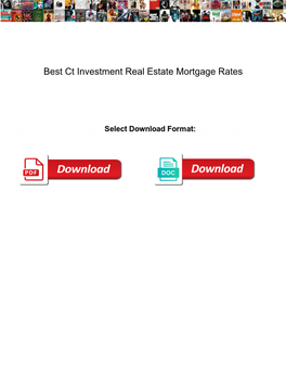 Best Ct Investment Real Estate Mortgage Rates