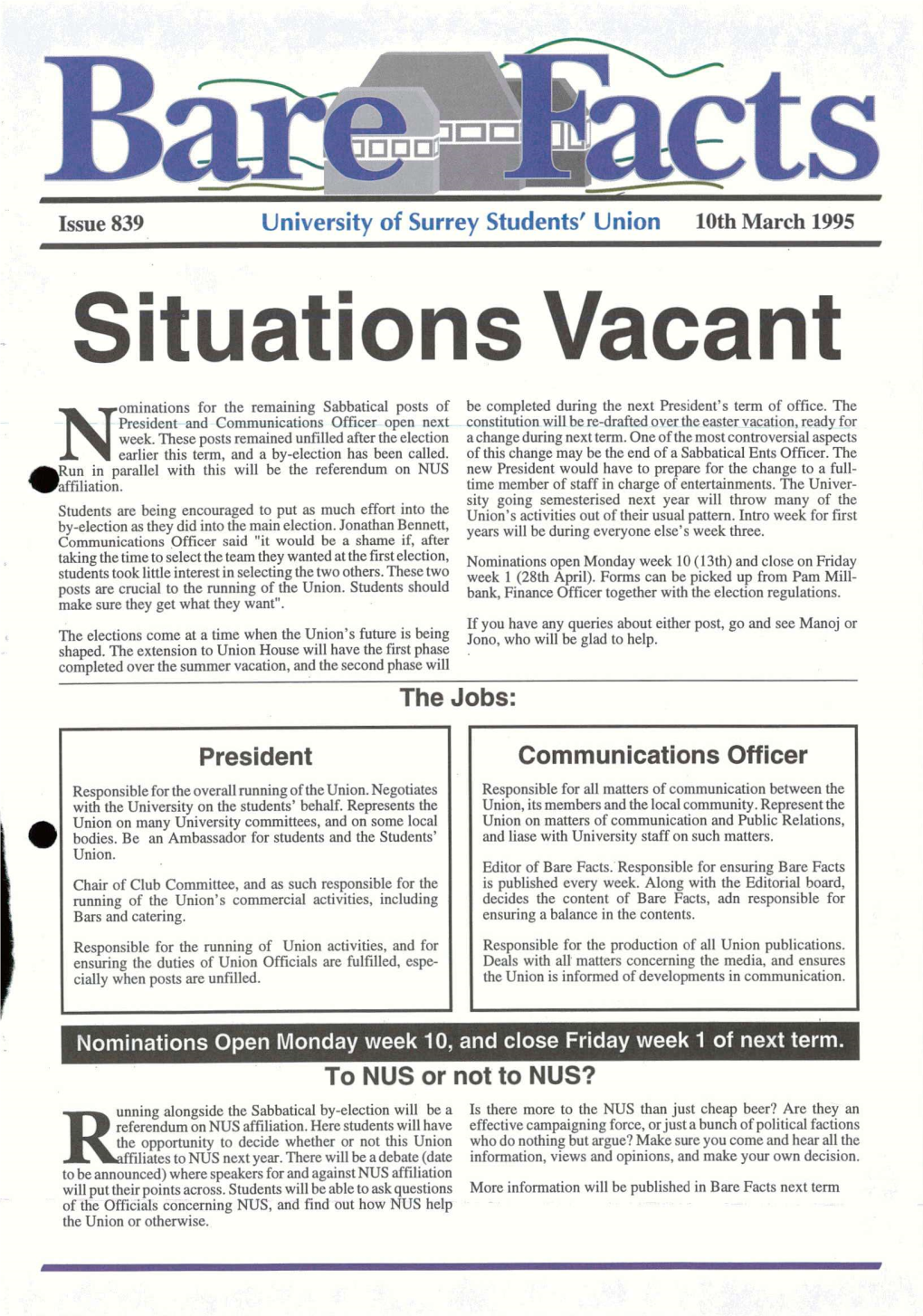 Bare Facts, Issue No. 839, 10.03.1995