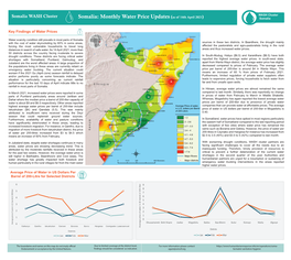 Somalia: Monthly Water Price Updates (As of 14Th April 2021)
