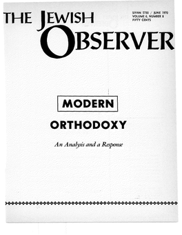 I Modern I Orthodoxy