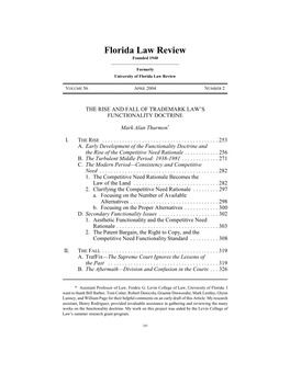 Florida Law Review Founded 1948