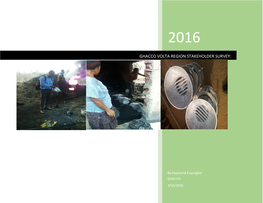 Volta Region Stakeholder Survey 2016