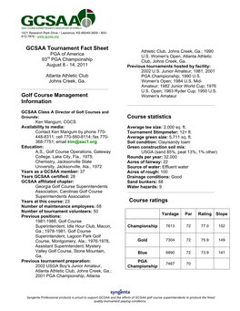 PGA Championship – Atlanta Athletic Club