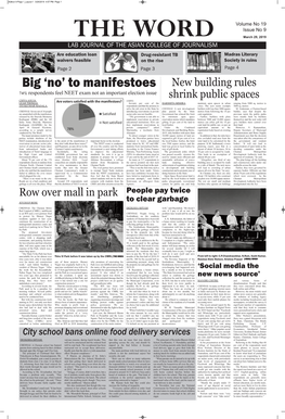 Big 'No' to Manifestoes New Building Rules