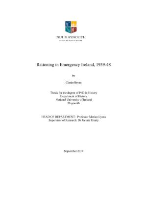 Rationing in Emergency Ireland, 1939-48