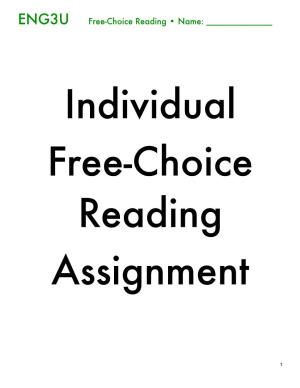ENG3U Free Choice Reading