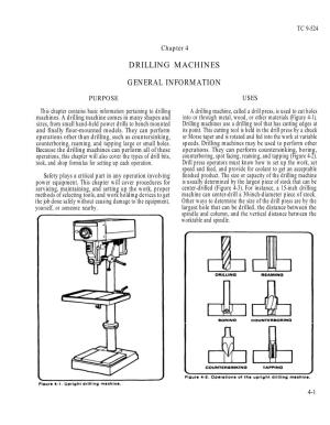 Drilling Machines General Information