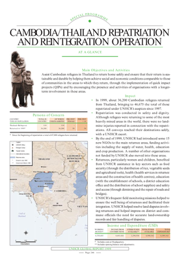 Cambodia/Thailand Repatriation and Reintegration Operation at a Glance