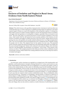 Enclaves of Isolation and Neglect in Rural Areas. Evidence from North-Eastern Poland