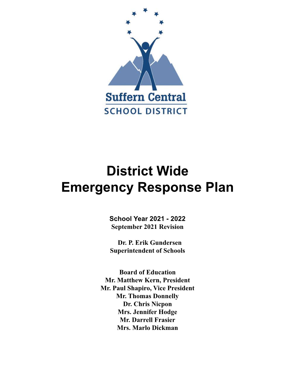District Wide Emergency Response Plan