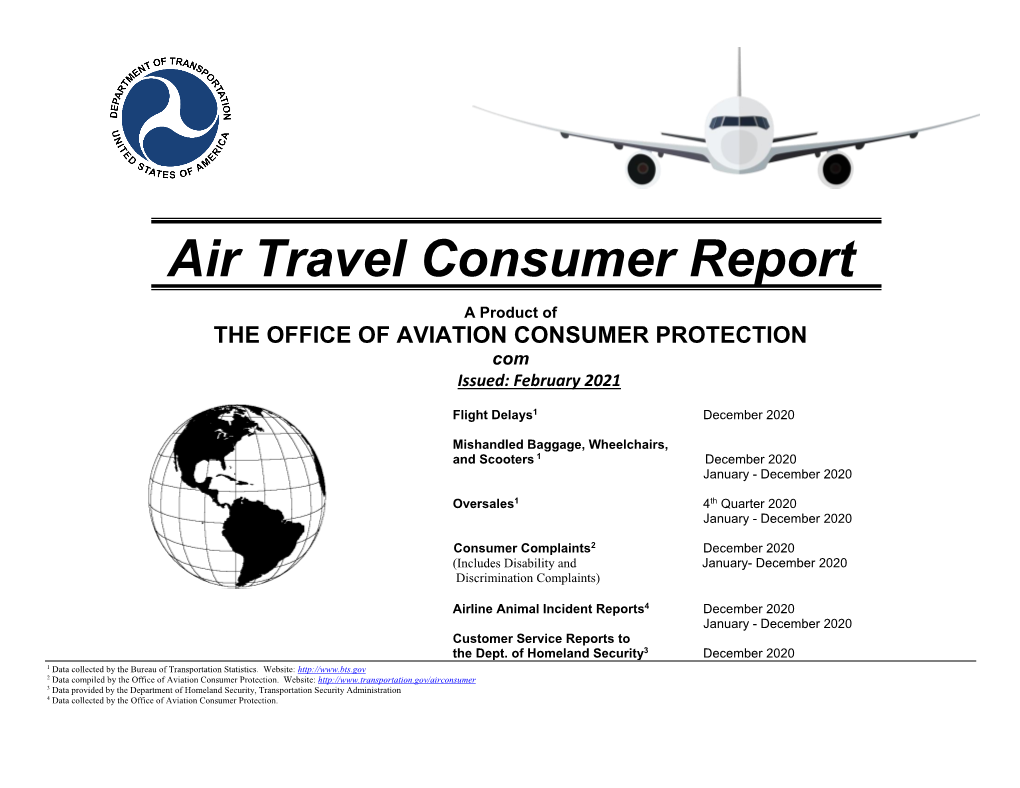 Air Travel Consumer Report