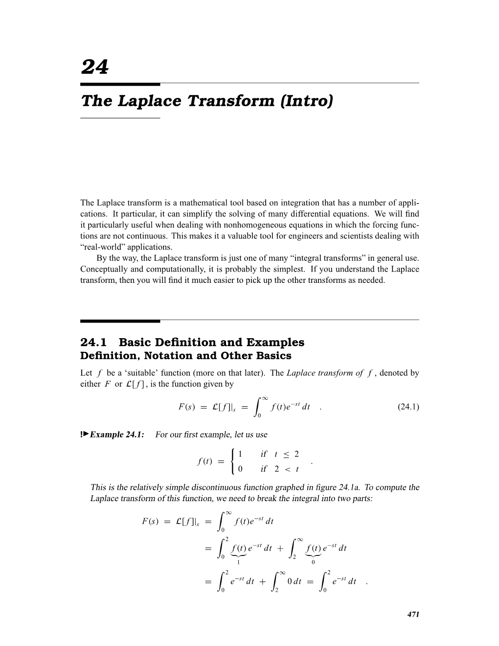 The Laplace Transform (Intro)