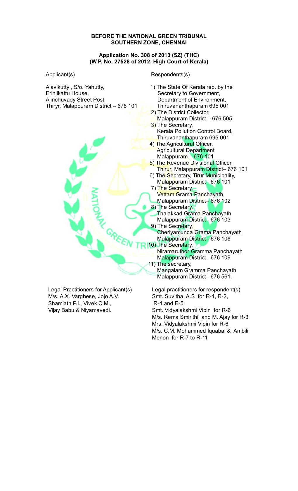 (THC) (WP No. 27528 of 2012, High C