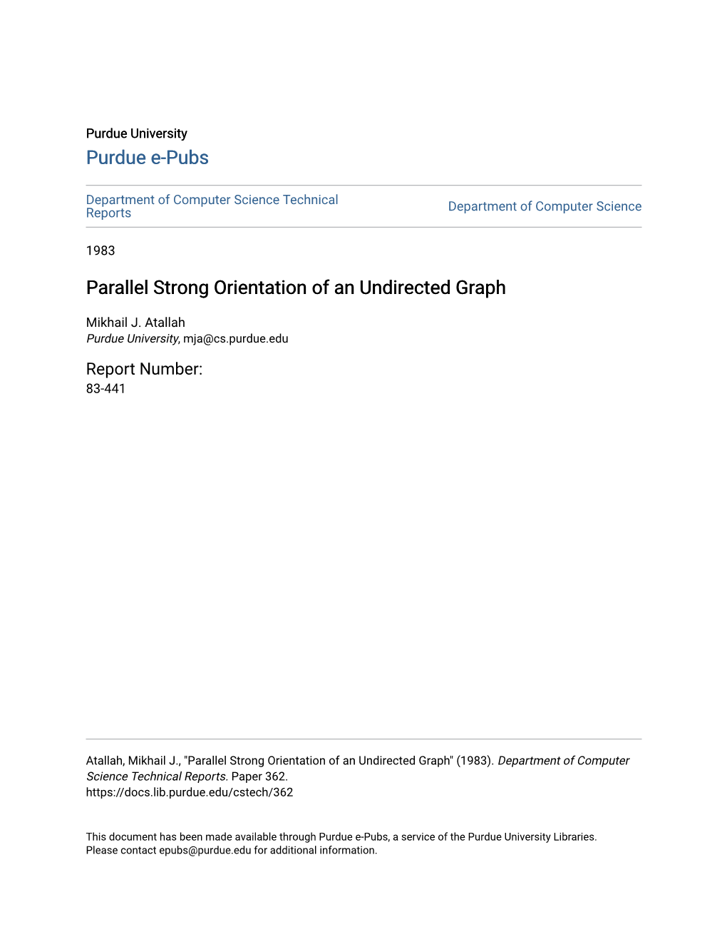 Parallel Strong Orientation of an Undirected Graph