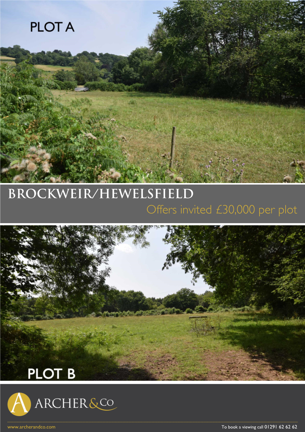 BROCKWEIR/HEWELSFIELD Offers Invited £30,000 Per Plot