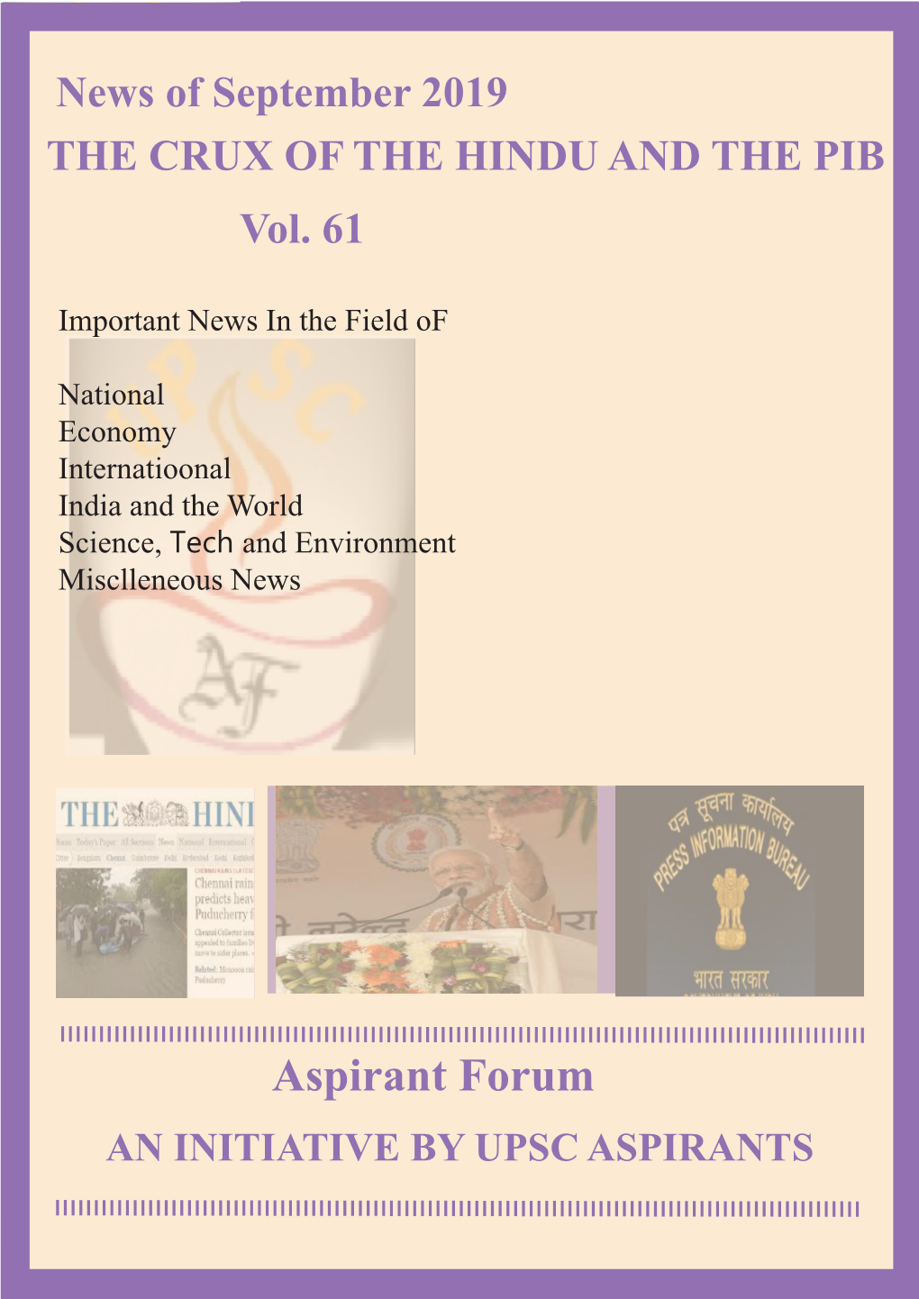 Crux of the Hindu and PIB Vol 61