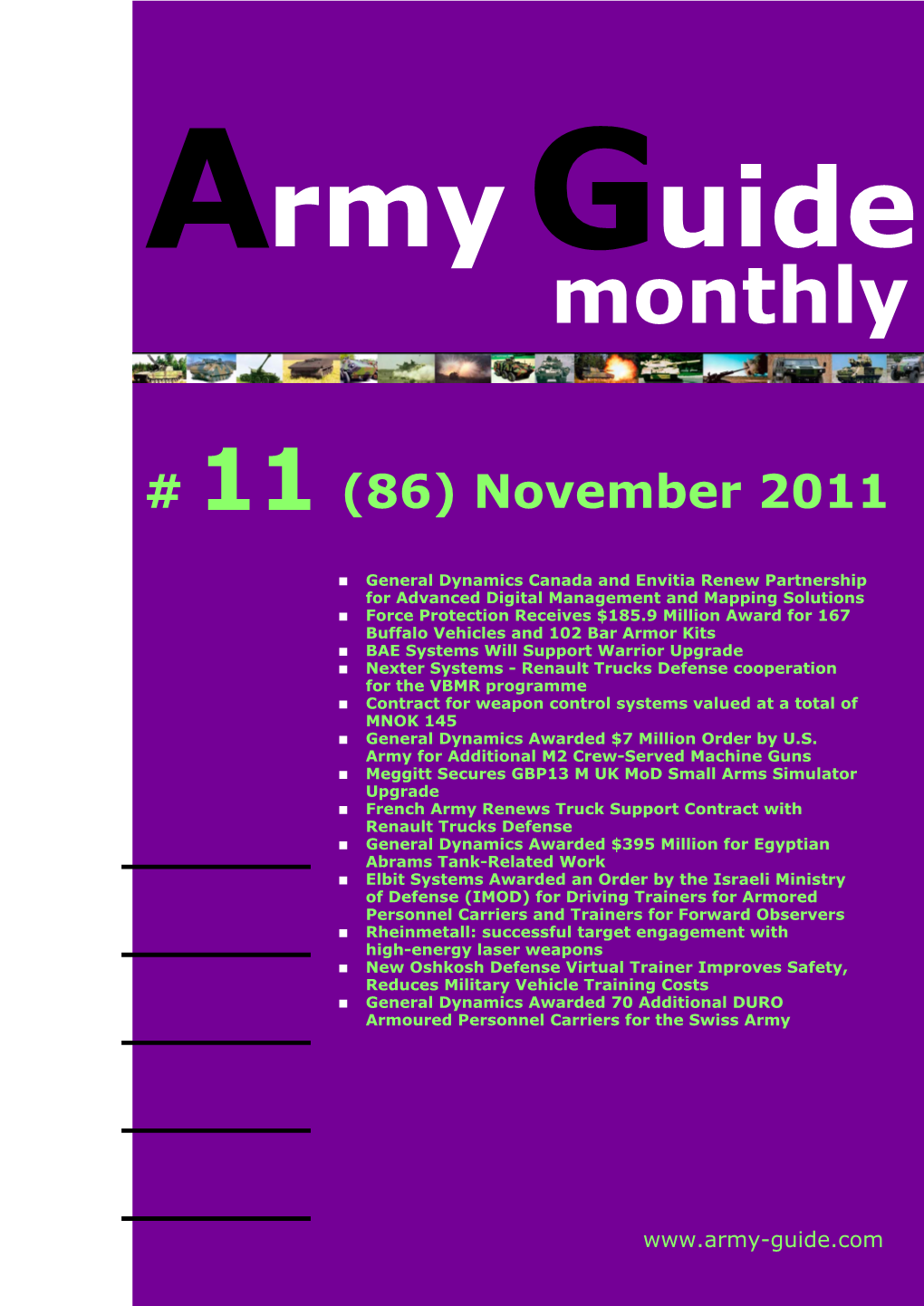Army Guide Monthly • Issue #11 (86) • November 2011