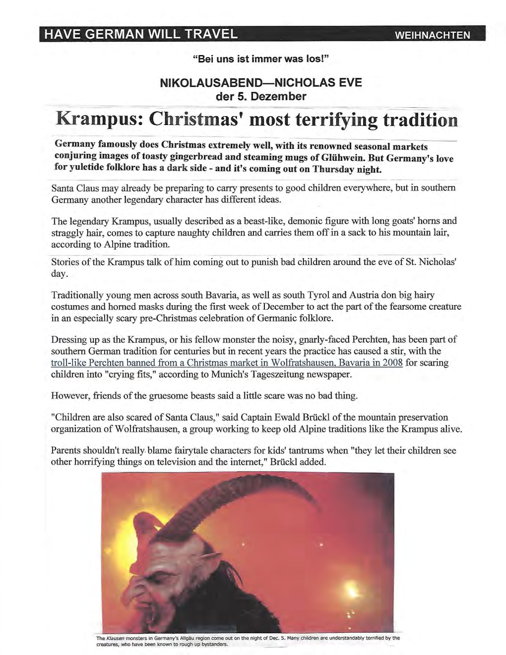 Krampus: Christmas' Most Terrifying Tradition