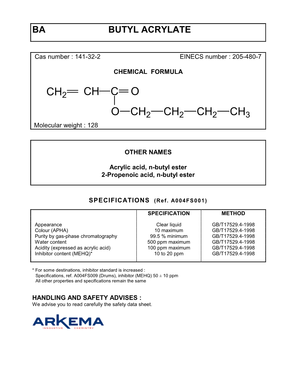 Butyl Acrylate Asia