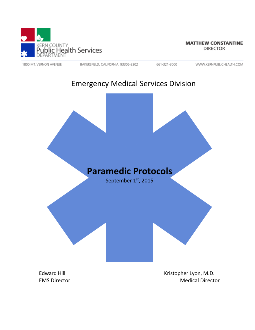 Paramedic Protocols St September 1 , 2015