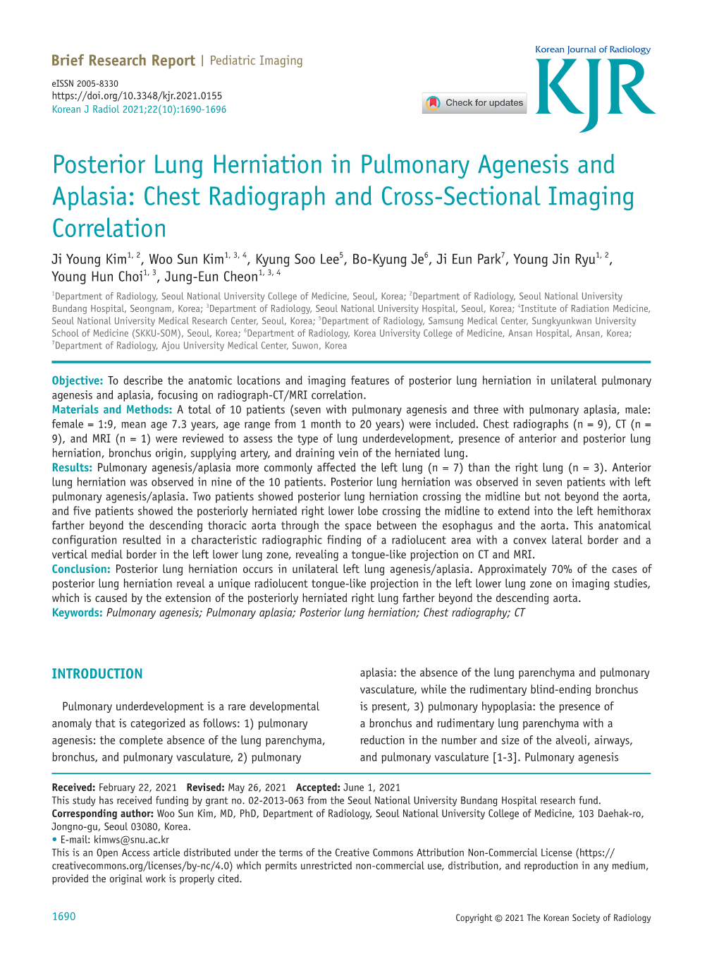 Posterior Lung Herniation in Pulmonary Agenesis and Aplasia