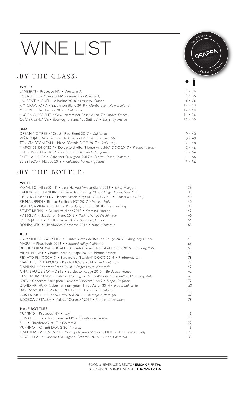 Wine List Grap