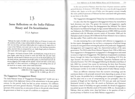 Some Reflections on the India-Pakistan Binary and De
