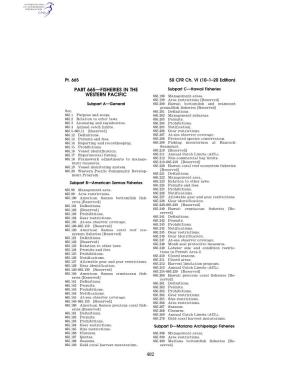50 CFR Ch. VI (10–1–20 Edition)