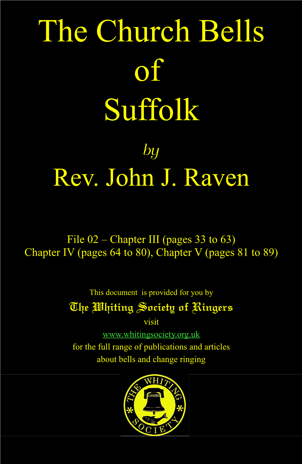The Church Bells of Suffolk