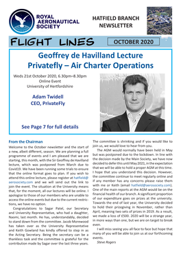 Privatefly – Air Charter Operations Weds 21St October 2020, 6.30Pm–8.30Pm Online Event University of Hertfordshire