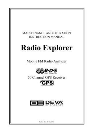 Radio Explorer User Manual