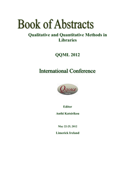 Book of Abstracts QQML 2012