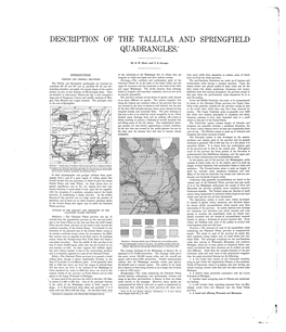 Description of the Tallula and Springfield Quadrangles
