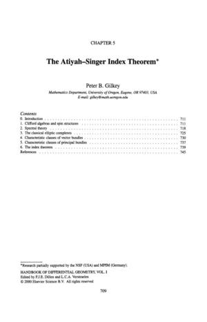 The Atiyah-Singer Index Theorem*