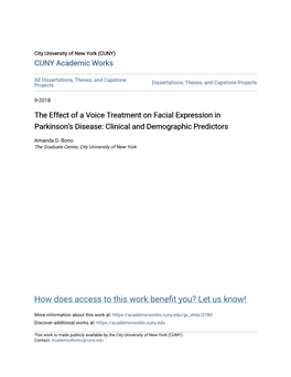 The Effect of a Voice Treatment on Facial Expression in Parkinson's