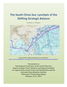 Thayer South China Sea Linchpin Final