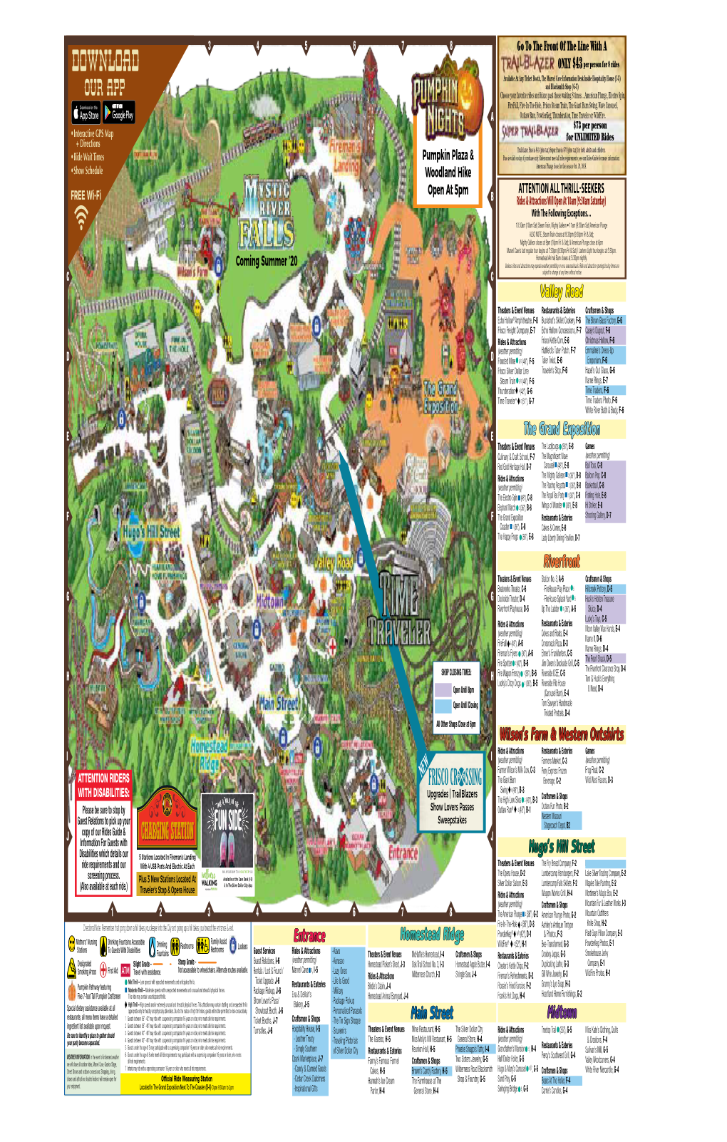 Map for UNLIMITED Rides + Directions Trailblazer Pass Is $43 (Plus Tax) Super Pass Is $73 (Plus Tax) for Both Adults and Children