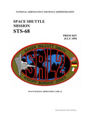Space Shuttle Mission Sts-68 Press Kit July 1994