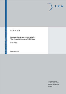 Business, Bankruptcy, and Beliefs: the Financial Demise of NBA Stars