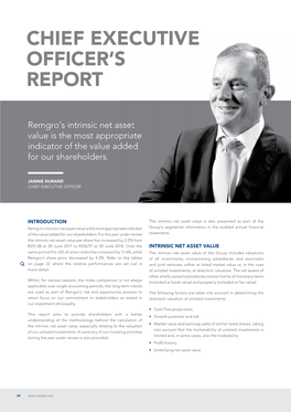 Chief Executive Officer's Report