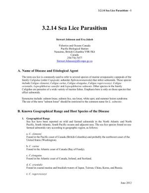 3.2.14 Sea Lice Parasitism - 1