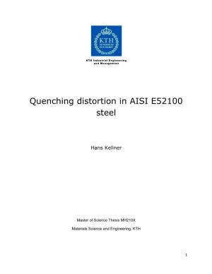 Quenching Distortion in AISI E52100 Steel
