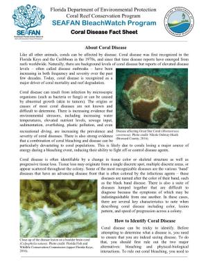 Coral Disease Fact Sheet