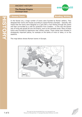 The Distribution of Towns in the Roman Empire