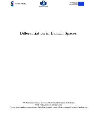 Differentiation in Banach Spaces