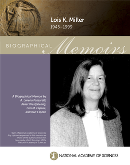 Lois Miller Was Born in Lebanon, Pennsylvania, on October 8, 1945