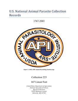 U.S. National Animal Parasite Collection Records